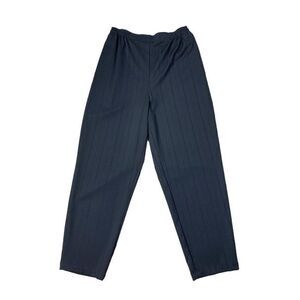 Xiao XL Black Pinstripe Pants Art To Wear Office Lagenlook Trouser